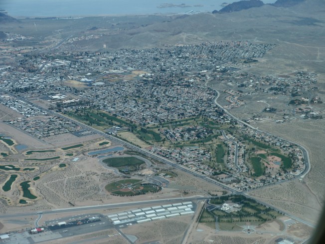 Flying over Vegas
