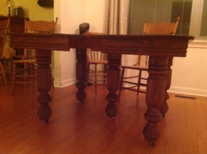 antique dining table