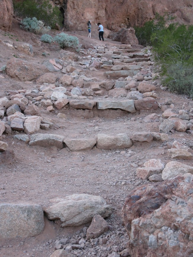 Climbing up the trail