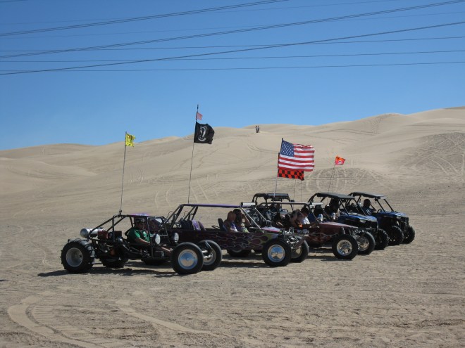 A party of dune buggies