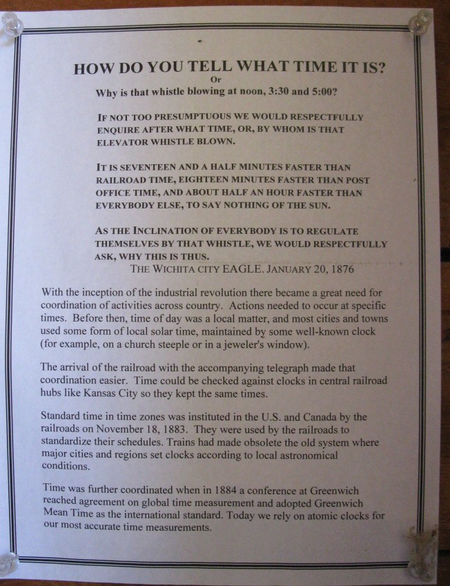 Interesting story about whistles and time.