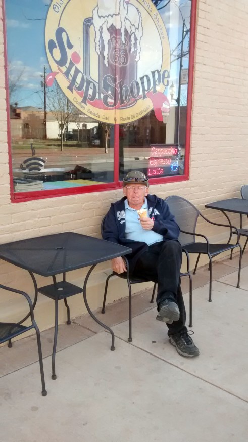Bold Jim eating Ice cream