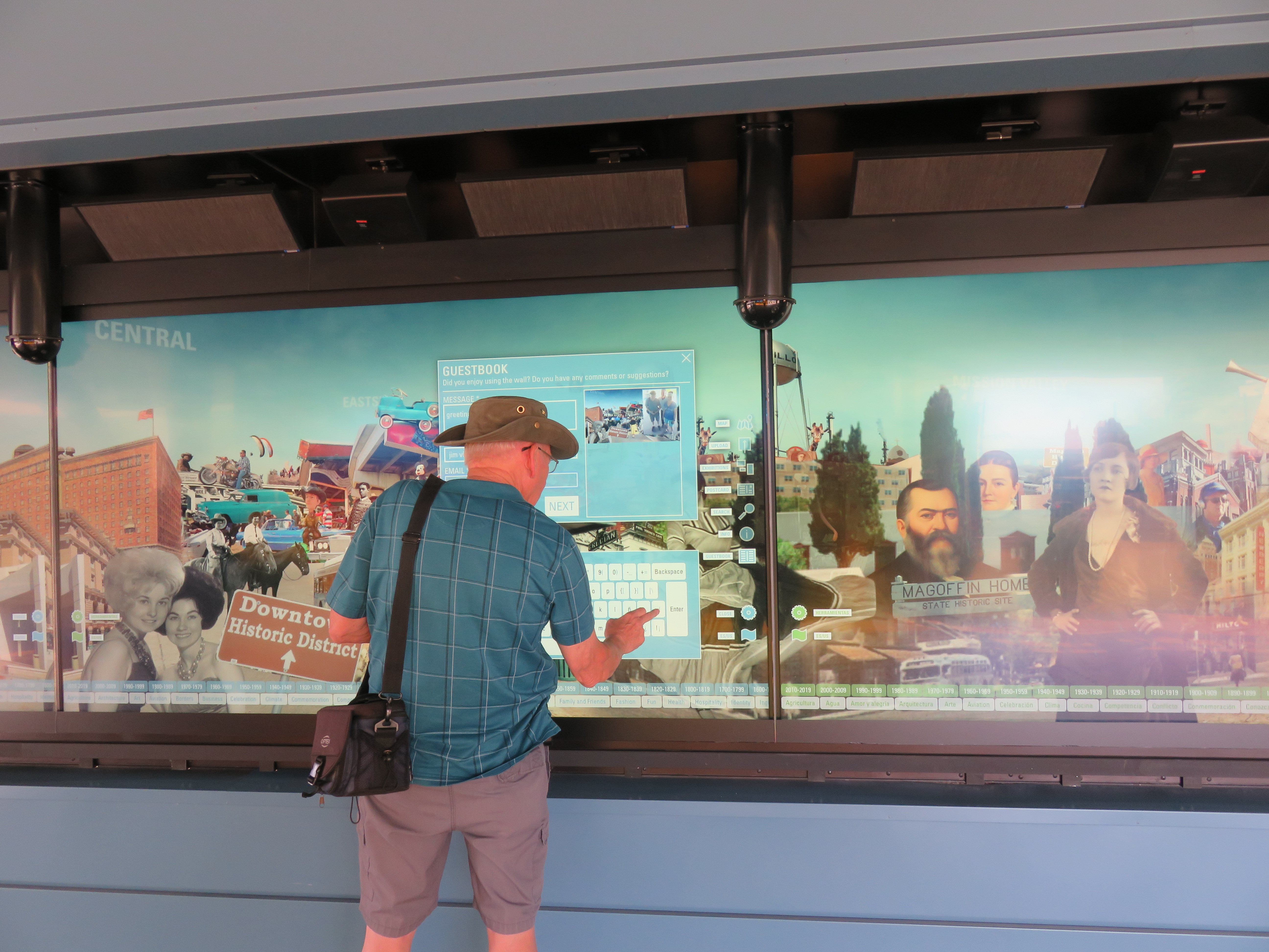 history museum digital wall