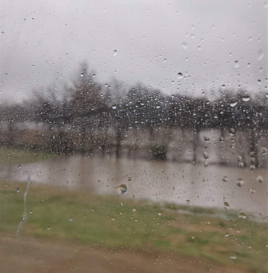 Flooded Fields Close to Road
